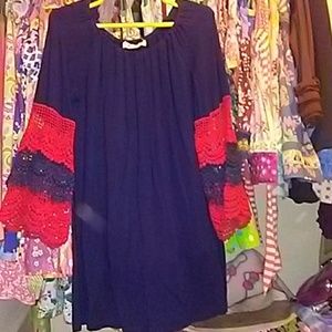 Navy/red 4/5 Dress or Tunic